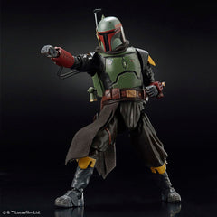 Bandai Spirits Boba Fett Mandalorian Ver licensing label on box confirms official product.