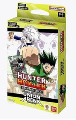 Bandai Union Arena Hunter X Hunter starter deck with 50 cards for quick learning and gameplay.