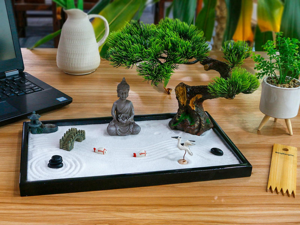 BangBangDa Zen Garden Kit koi carp accents for peaceful desk visuals