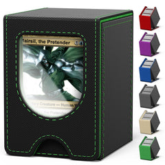 Banloga card deck box front display window shows your commander at a glance for quick identification.