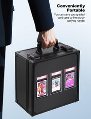 Banloga holds PSA, CGC, BGS slabs and top loaders securely