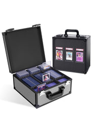 banloga graded card storage box with display window for quick slab viewing