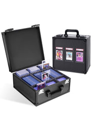 Banloga graded card storage box front view showing sturdy build for transport