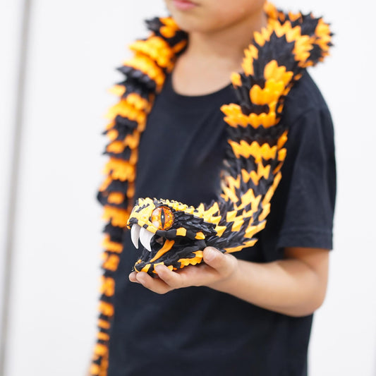BANPIWOLG 47.5-inch snake model full view highlights detailed craftsmanship for home display.