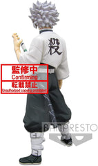 BanPresto Demon Slayer Sanemi Shinazugawa figure close-up paint details.