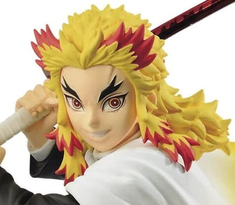 BanPresto Demon Slayer Rengoku figure side profile adds dramatic display.