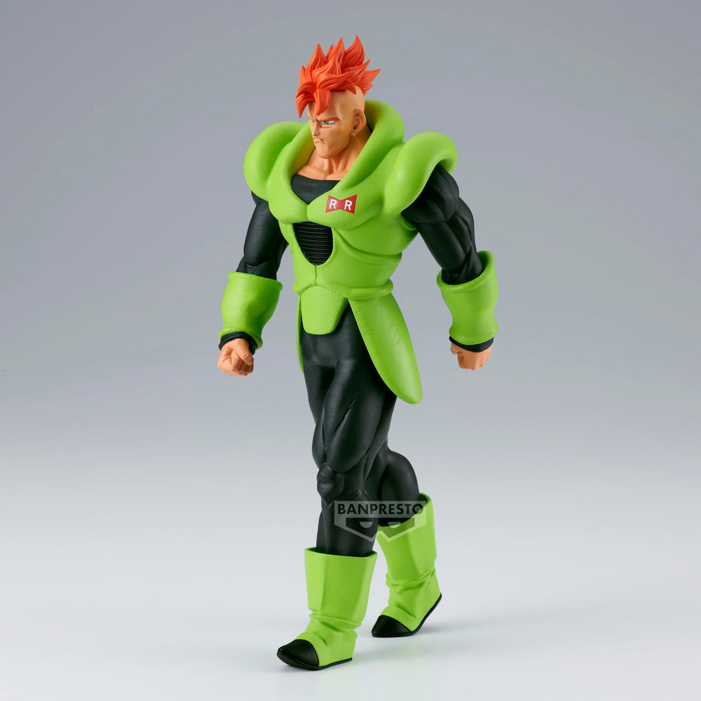 Banpresto Android 16 Solid Edge Works diorama-ready setup inspires display creativity.
