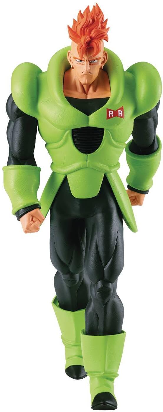 Banpresto Android 16 Solid Edge Works front view enhances your Dragon Ball Z shelf display.