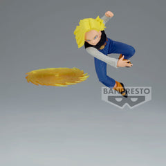 Banpresto Android 18 GXmateria figure with base stand supports secure display.