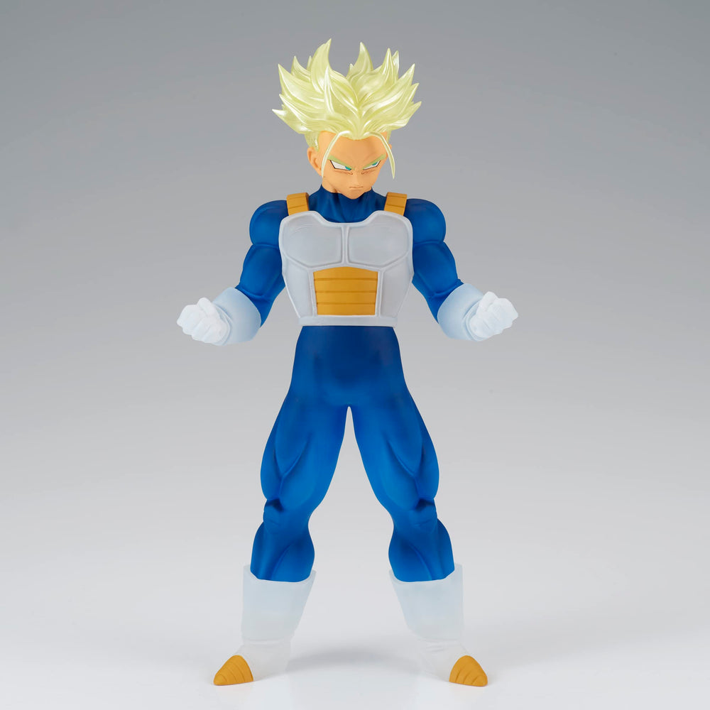 Banpresto Dragon Ball Z Clearise Trunks expression captures energy for dynamic displays.