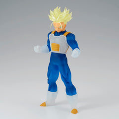 Banpresto Dragon Ball Z Clearise Trunks statue showcases vibrant colors for room decor.
