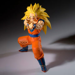 Banpresto Dragon Ball Z Goku Saiyan 3 pose closeup for detailed appreciation.