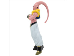 Banpresto Majin Buu packaging front with branding and warning label