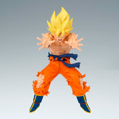 Goku in Super Saiyan pose with energy aura, ideal for diorama setups.