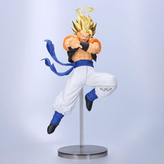 Banpresto Gogeta figure in dynamic pose highlights action-ready display.