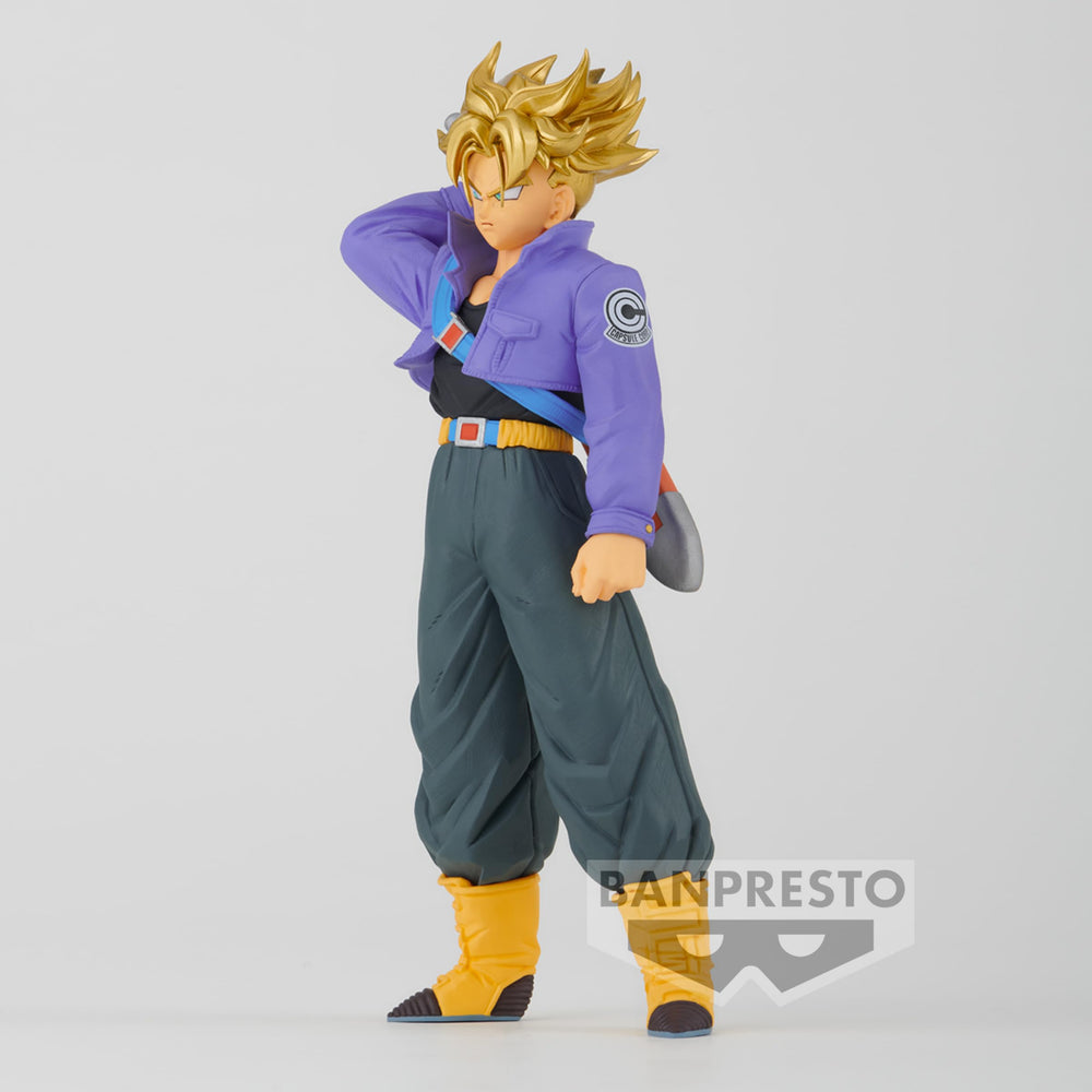 Banpresto Dragon Ball Z Super Saiyan Trunks side-view shows dynamic profile