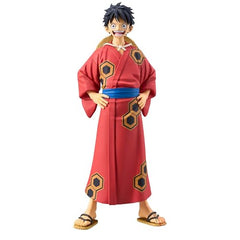 Banpresto DXF Wanokuni Luffy Yukata, dynamic pose for collectible dioramas