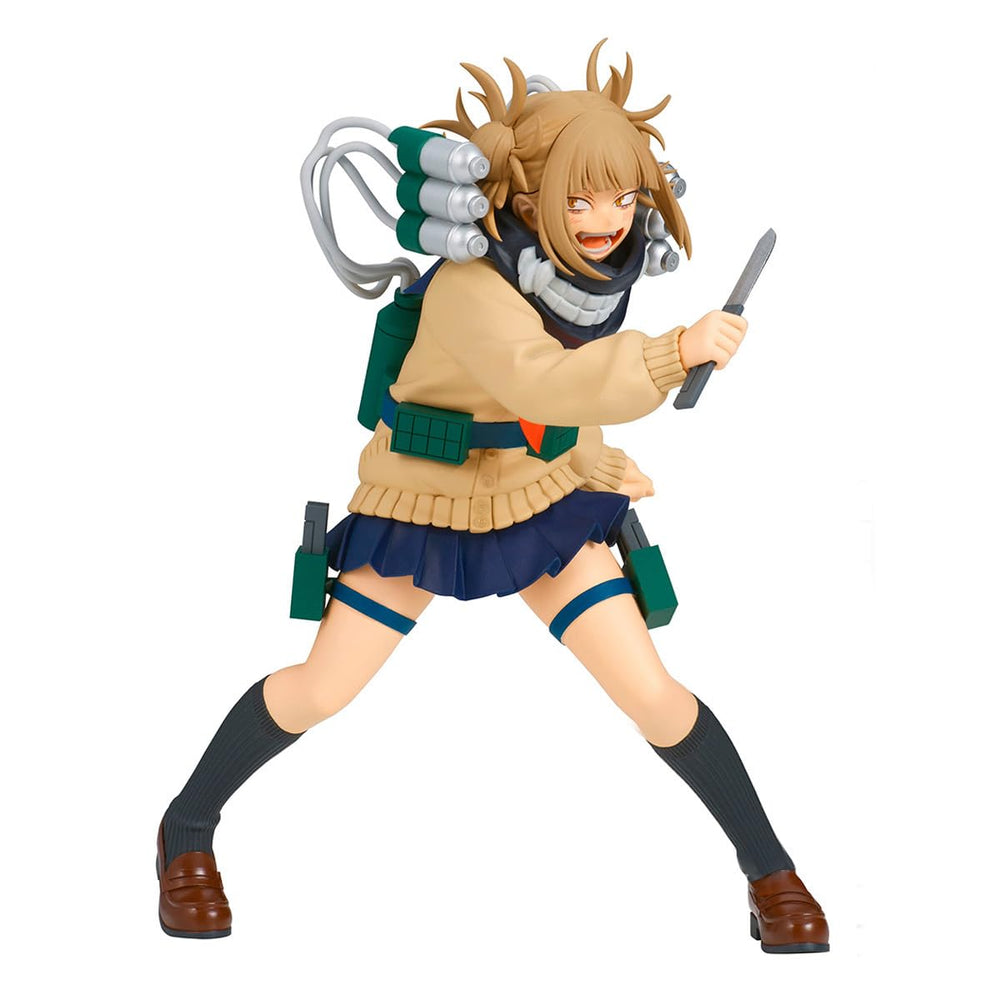 Banpresto Himiko Toga DX figure, 6.7 inches tall, ideal for display on shelves.