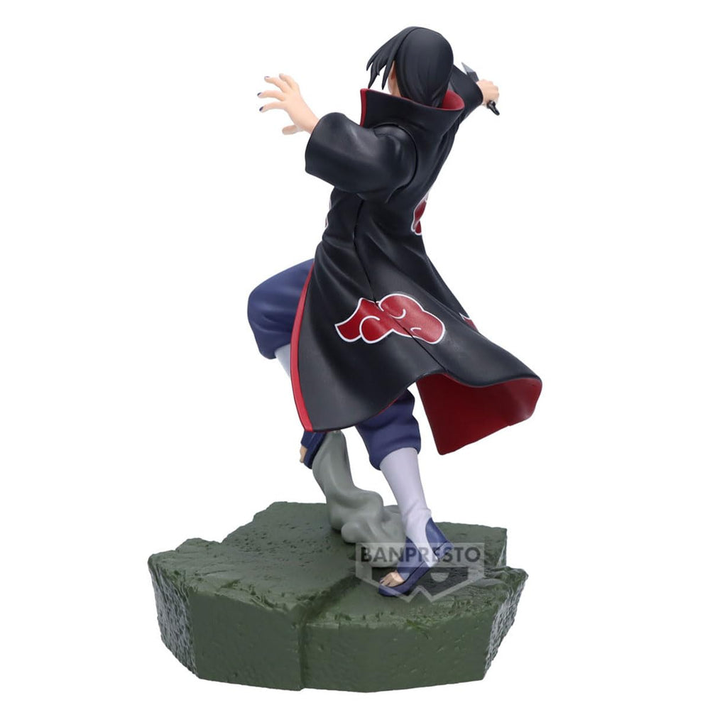 Banpresto Itachi Uchiha close-up with glossy finish for collectors.