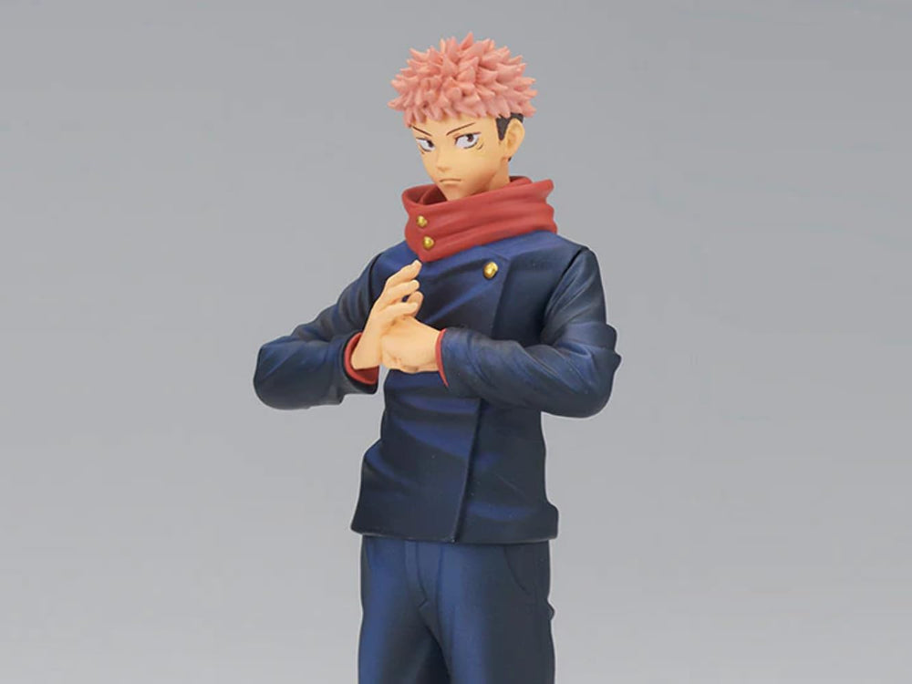 Banpresto Yuji Itadori figure, side view, showcases crafted details for collectors.