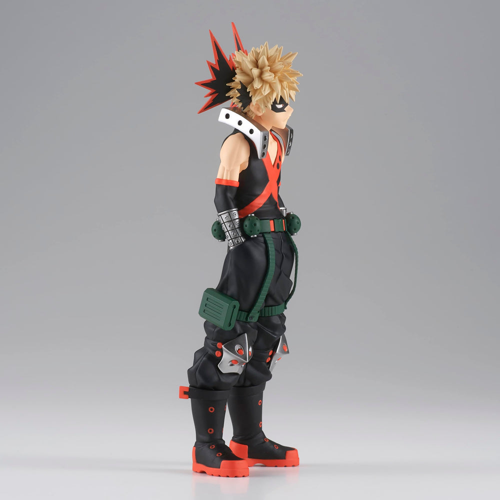 Banpresto Katsuki Bakugo II closeup details highlight dynamic sculpting and color.