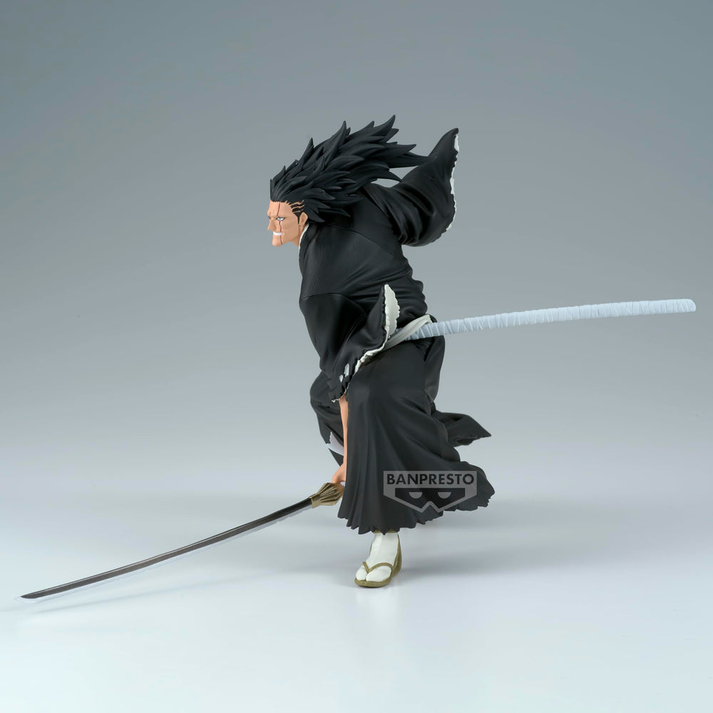 Banpresto Kenpachi Zaraki Vibration Stars figure in dynamic pose for themed shelves.