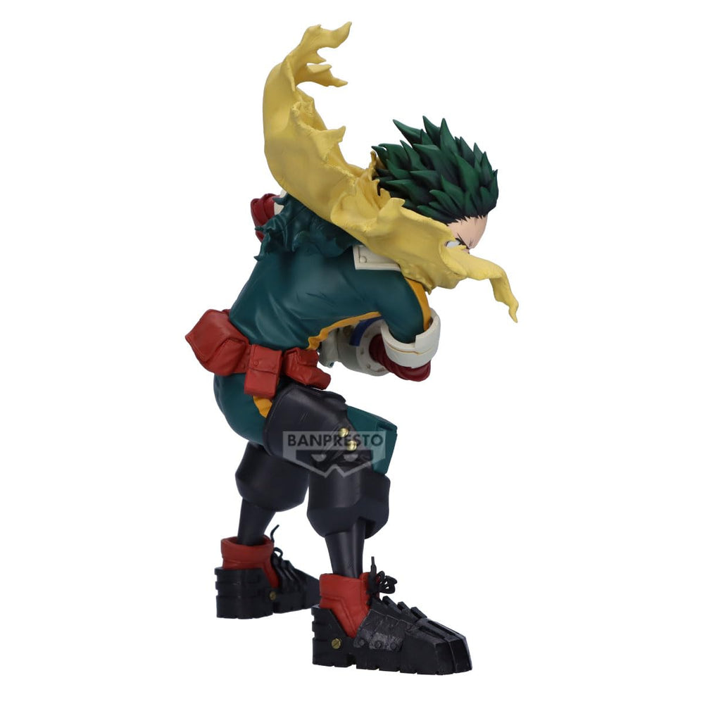 Banpresto Maxmatic Izuku Midoriya box shows licensing for authentic collection.