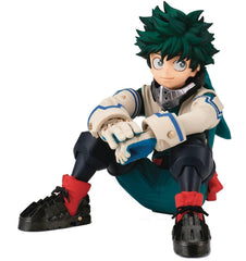 Banpresto My Hero Academia Midoriya figure with dynamic pose for display