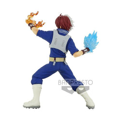 Banpresto MHA Todoroki figure dynamic pose for display.