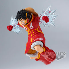 Banpresto Monkey D Luffy Battle Record figure on display stand, ready to pair with other figures.