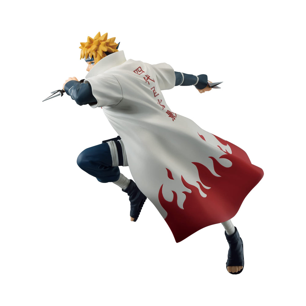 Banpresto Namikaze Minato II statue packaging confirms licensing.