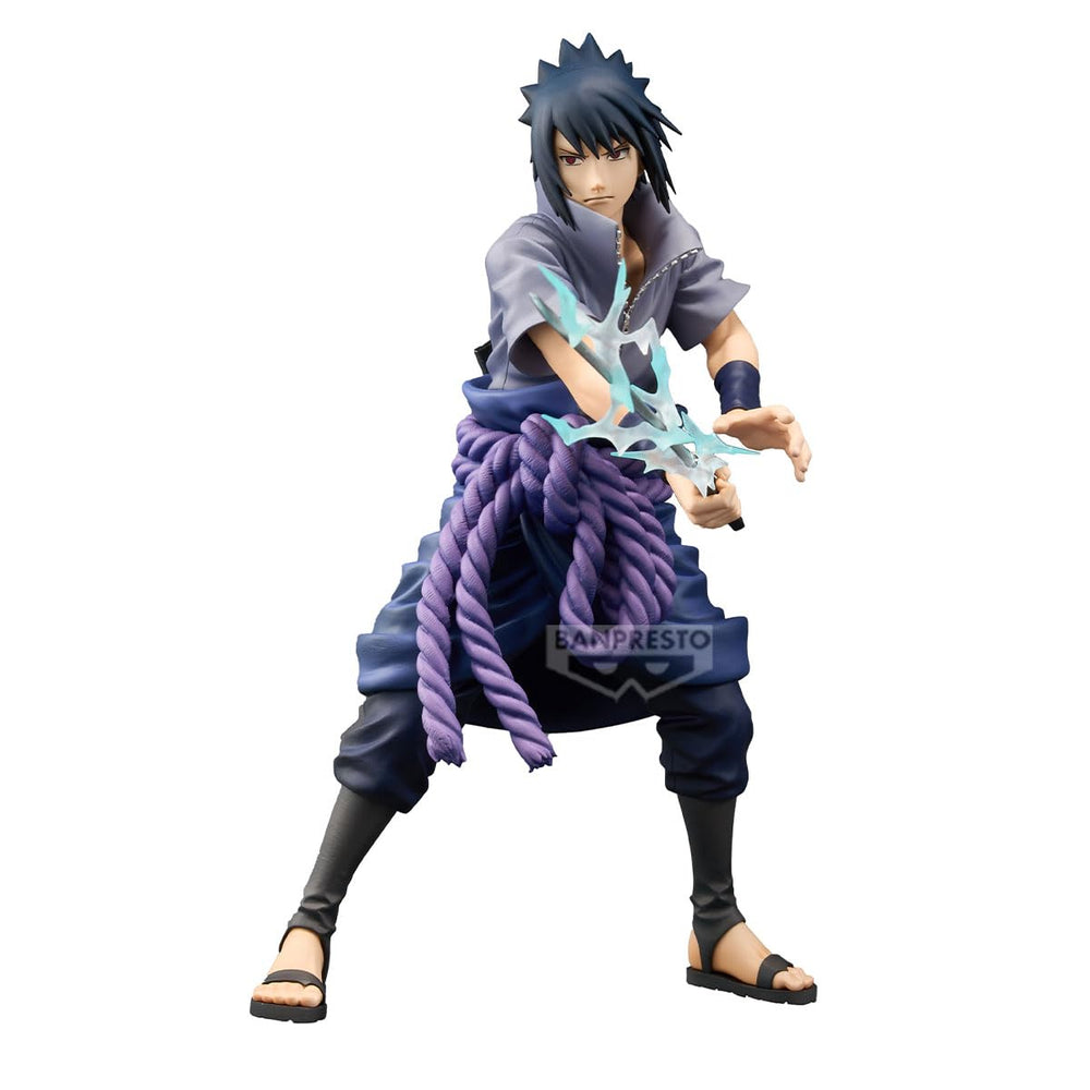 Banpresto Naruto Sasuke Special Edition figure, front view illustrating iconic pose for display