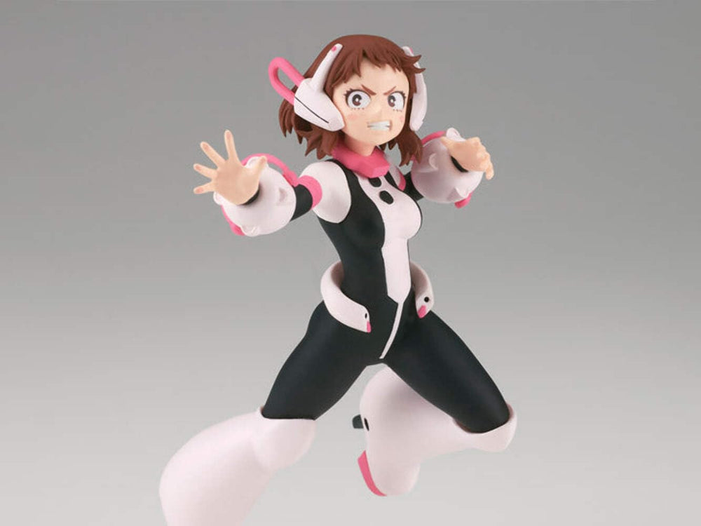 Close-up of Banpresto Ochaco Uraraka vol.32 figure highlighting sculpt details.