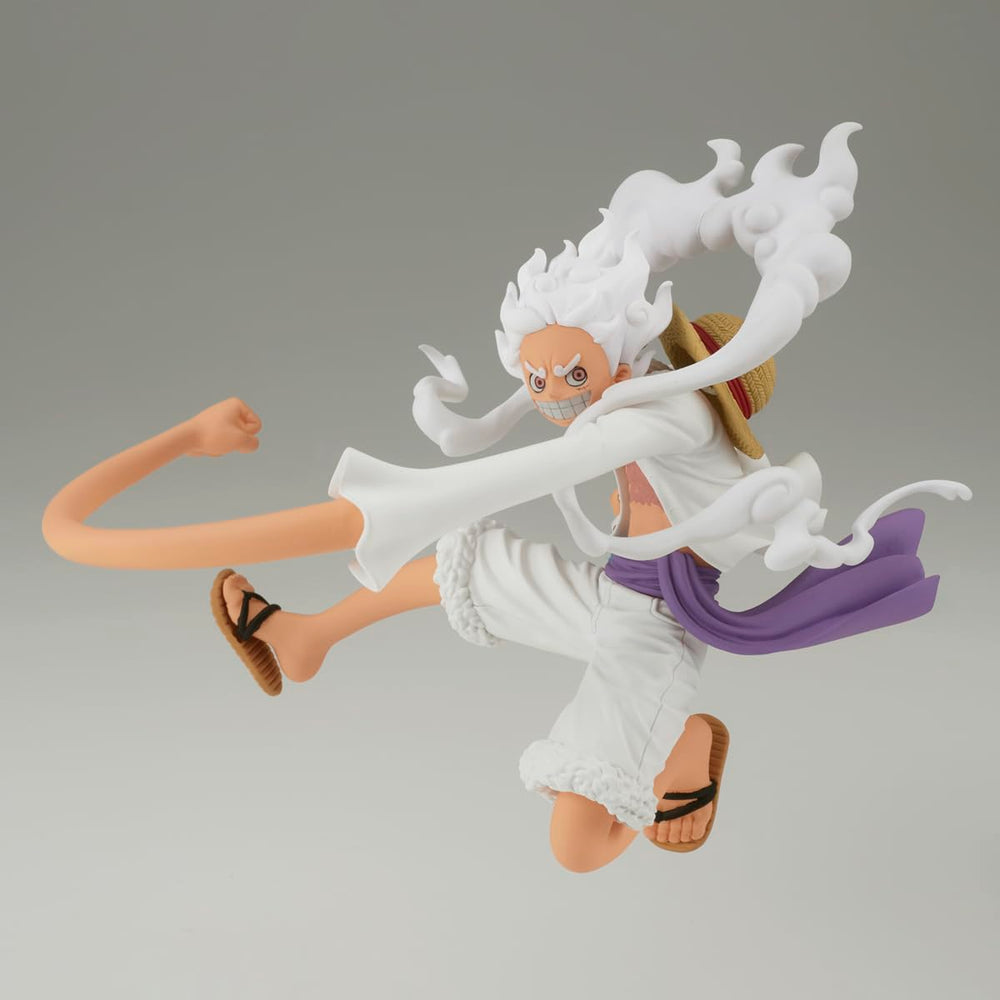 Banpresto One Piece Gear 5 Luffy packaging label on box.