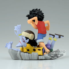 Banpresto Luffy Arlong mini figure shines on shelves and desks