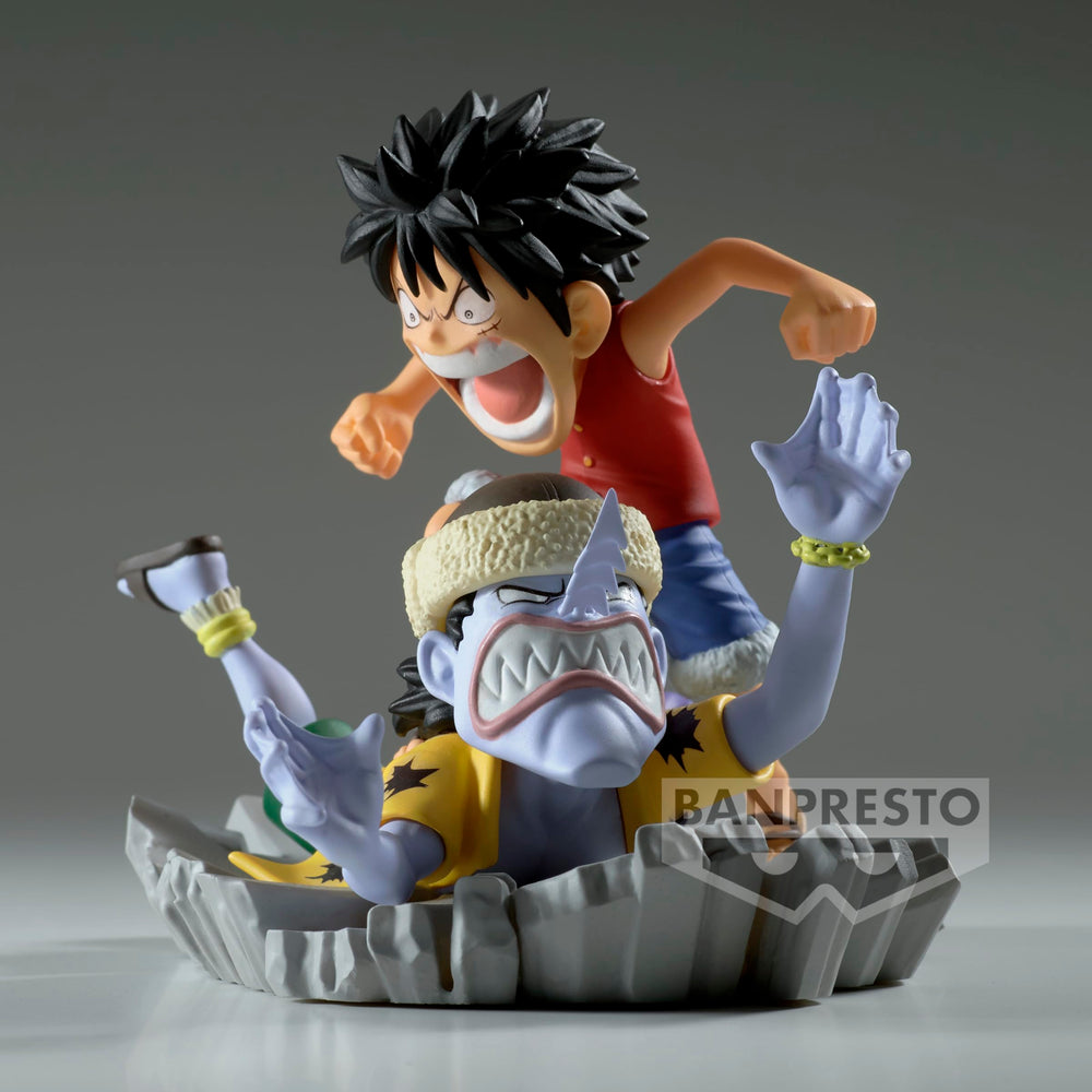 Banpresto Luffy vs Arlong collectible for storytelling on display