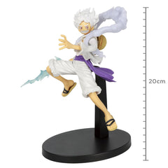 Banpresto One Piece Monkey D. Luffy Gear 5 pose detail showing signature stance