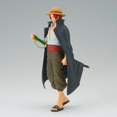 Banpresto One Piece Shanks packaging with Bandai Namco license enhancing authenticity.