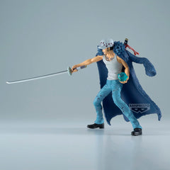 Banpresto Trafalgar Law II Battle Record figure—packaging photo confirms licensed status.
