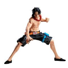 Banpresto Portgas D. Ace Grandista figure in iconic pose for display.