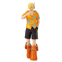 Banpresto Sanji Egghead Shukko figure angled left showing dynamic pose.