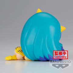 Banpresto Lum sleeping Ver A stands about 3.1 inches, ideal for desks.