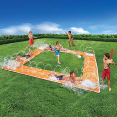 BANZAI Grand Slam Baseball Water Slide ready for backyard fun