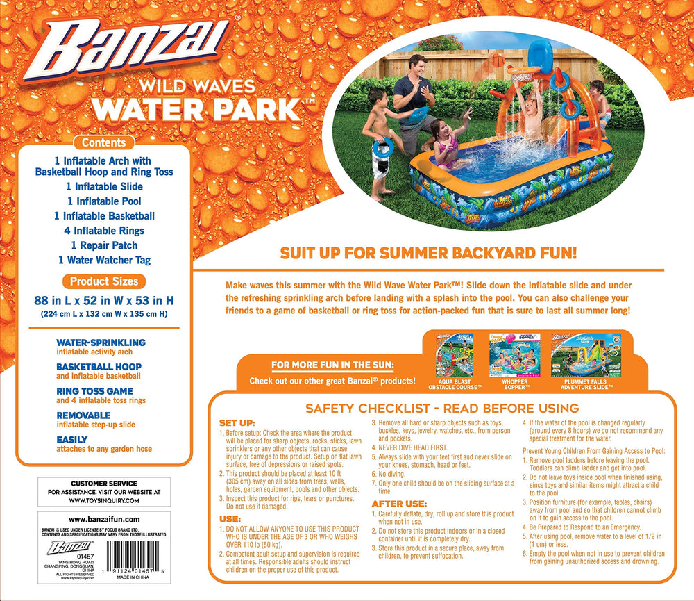 BANZAI Wild Waves rings for ring toss games and quick play.