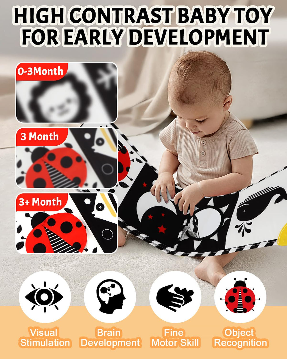 Baobrava textured teether spine provides soothing tactile stimulation