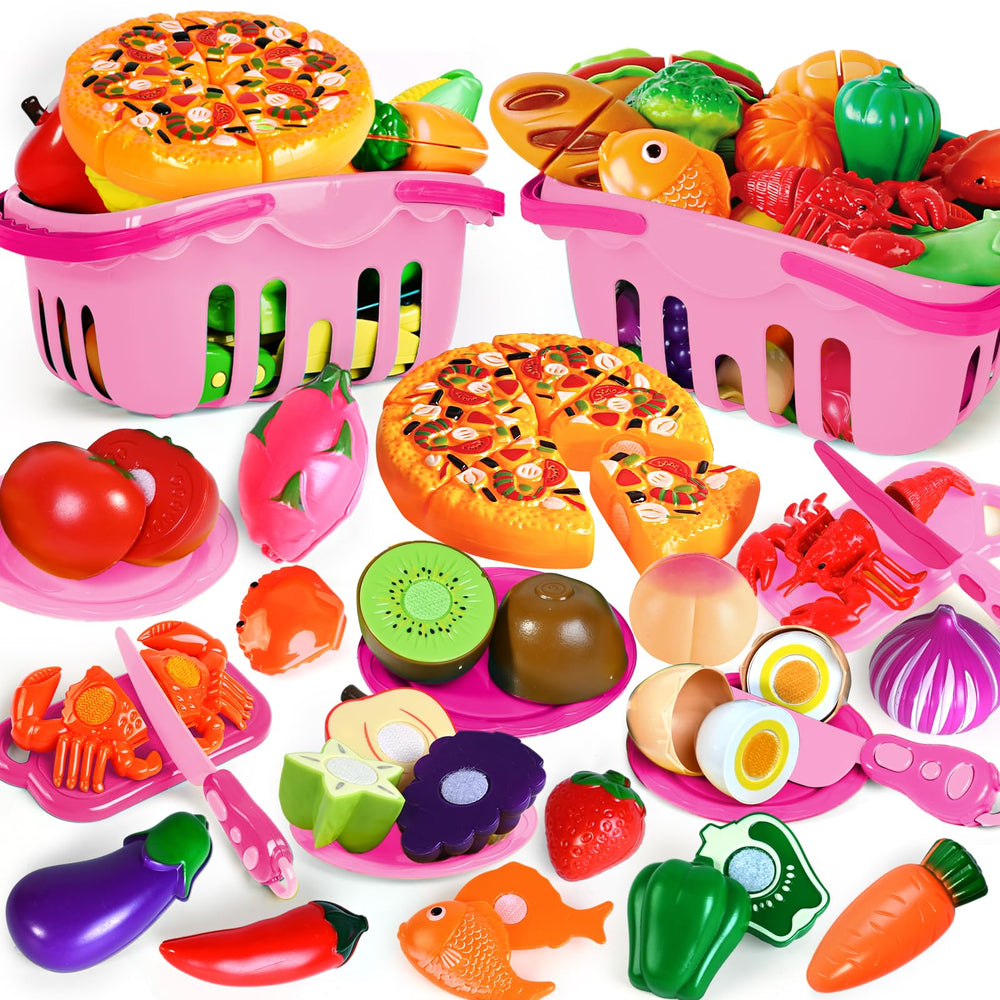 BAODLON 100 Pcs Play Food Set offers imaginative kitchen play for kids.