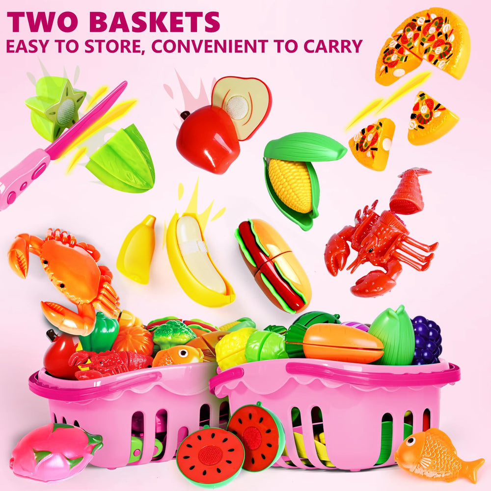 BAODLON cutting knives and boards enable safe pretend chopping and clean play.