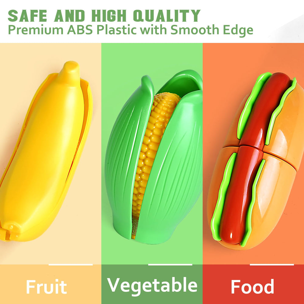 BAODLON toy knife and cutting board enable safe slicing play.