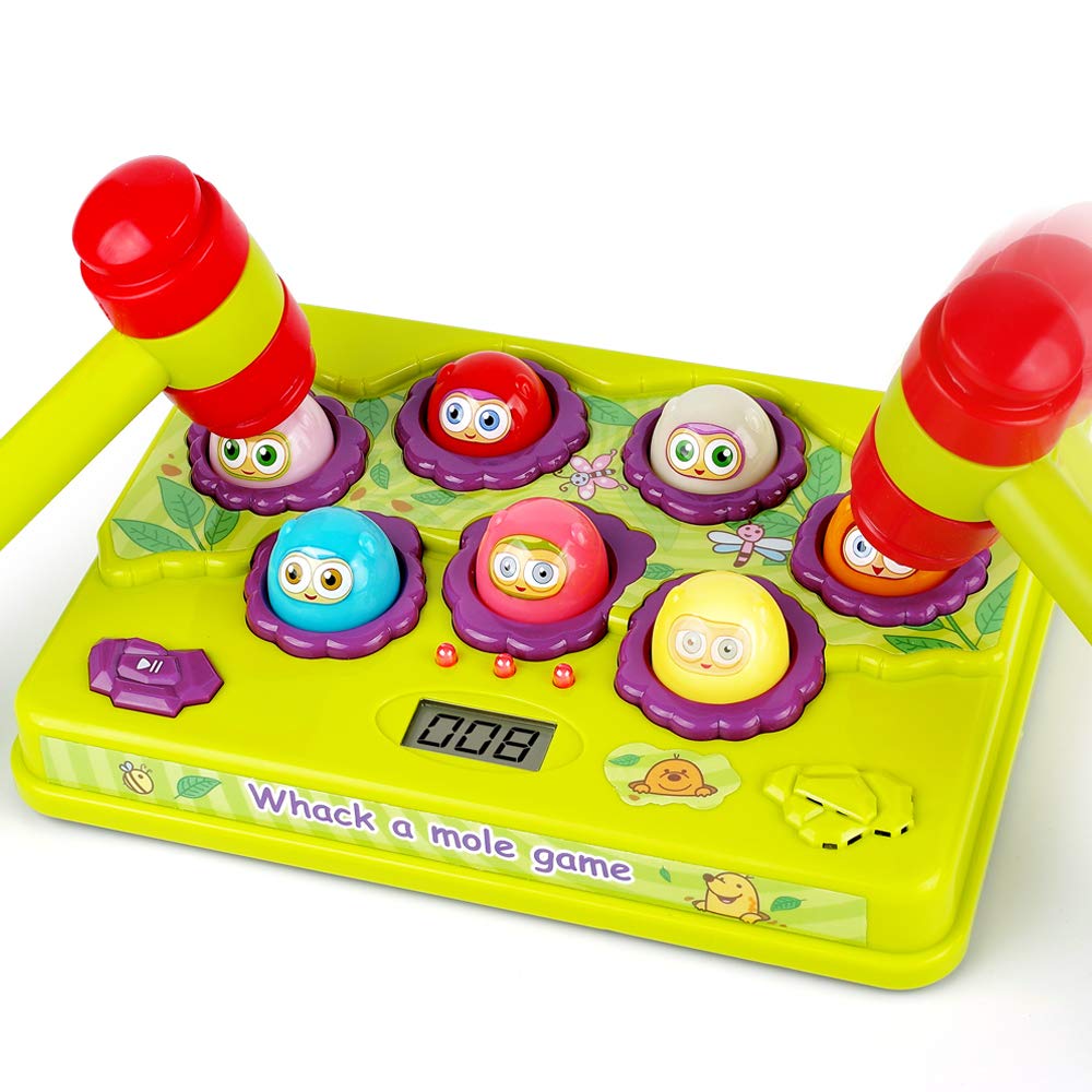 BAODLON Pound-a-Mole game front view with flashing moles boosting focus.