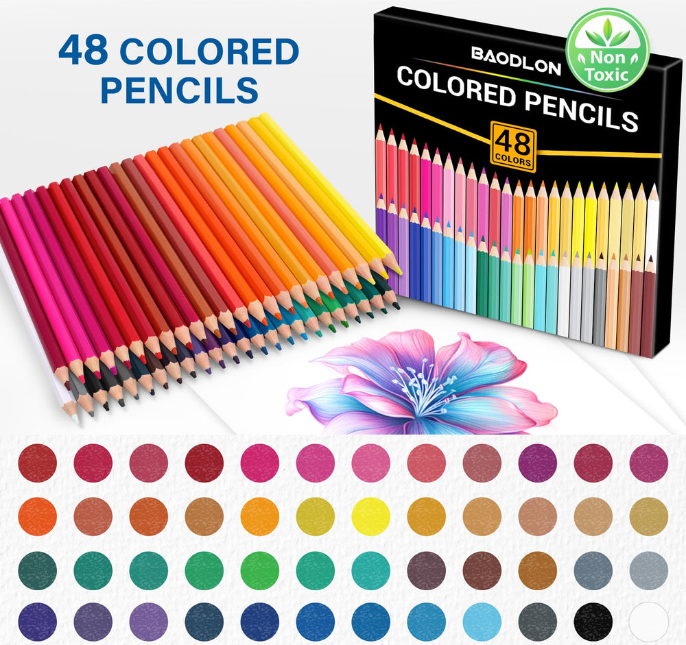 BAODLON pre-sharpened pencils close-up highlighting smooth lead ideal for quick sketches